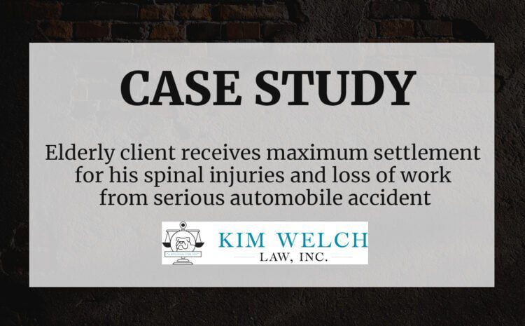  Elderly client receives maximum settlement for his spinal injuries and loss of work from serious automobile accident