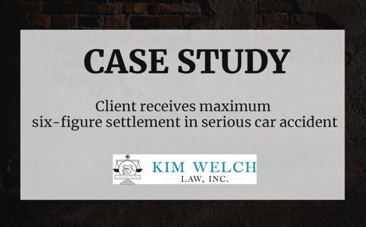  Client receives maximum six figure settlement in serious car accident