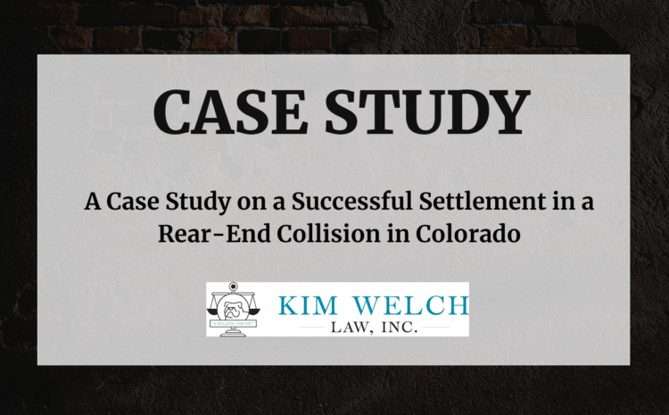  A Case Study on a Successful Settlement in a Rear-End Collision in Colorado